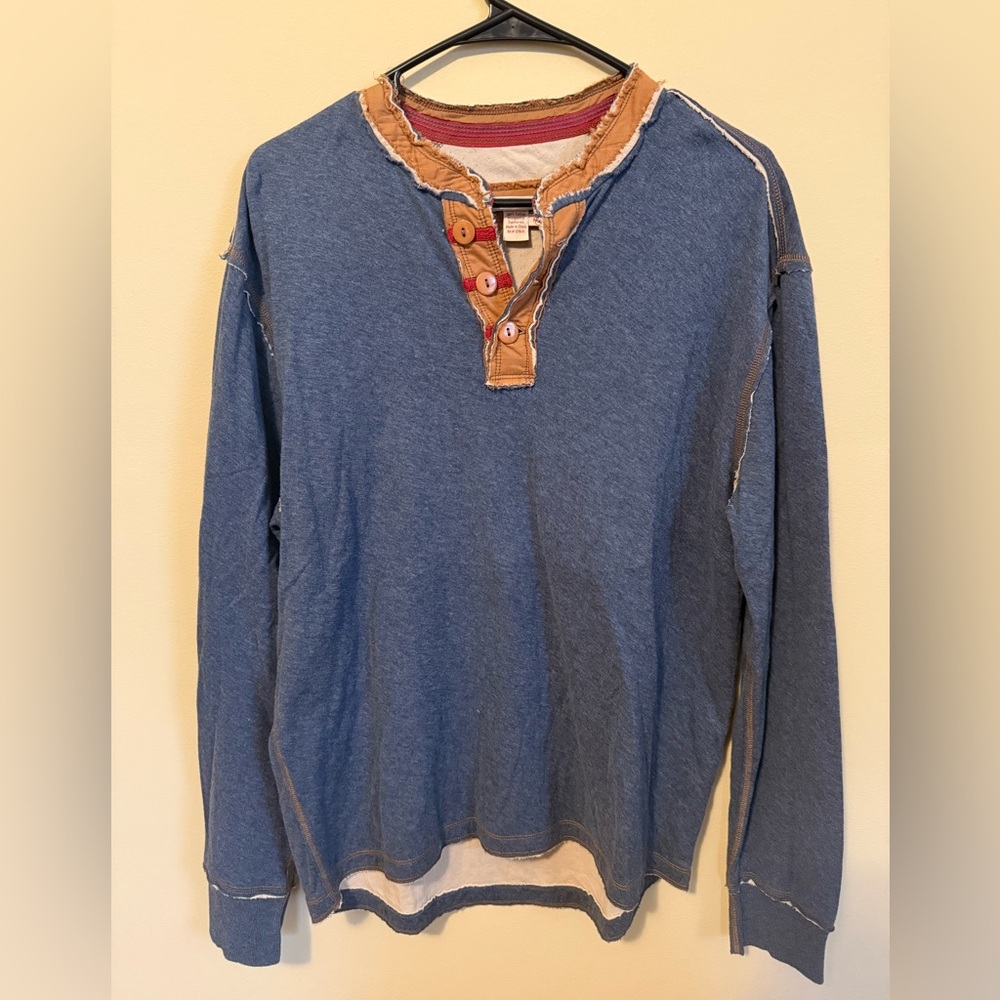 Men's Blue Long Sleeve Shirt